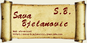 Sava Bjelanović vizit kartica
